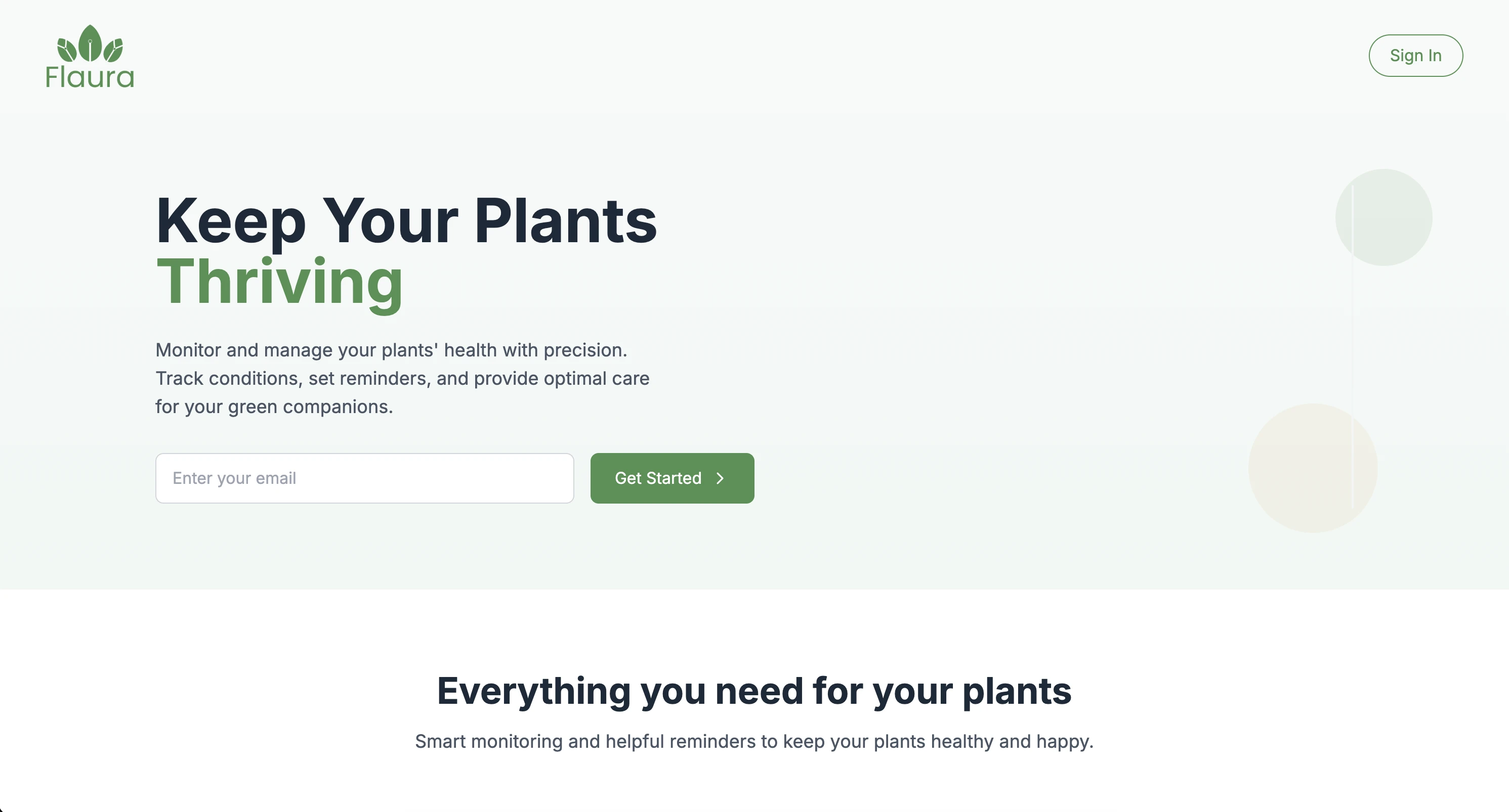 Flaura platform interface preview